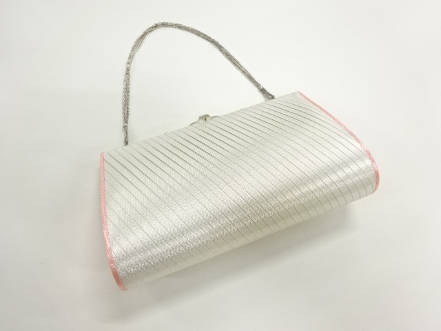 リサイクル　銀糸織り柄和装バッグ